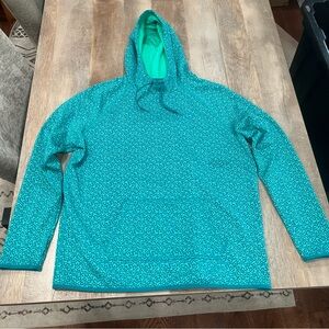 Nike Therma-Fit Teal and Green Patterned Hoodie Size XL